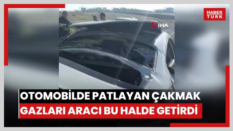 Otomobilde patlayan çakmak gazları aracı bu halde getirdi: 2 yaralı