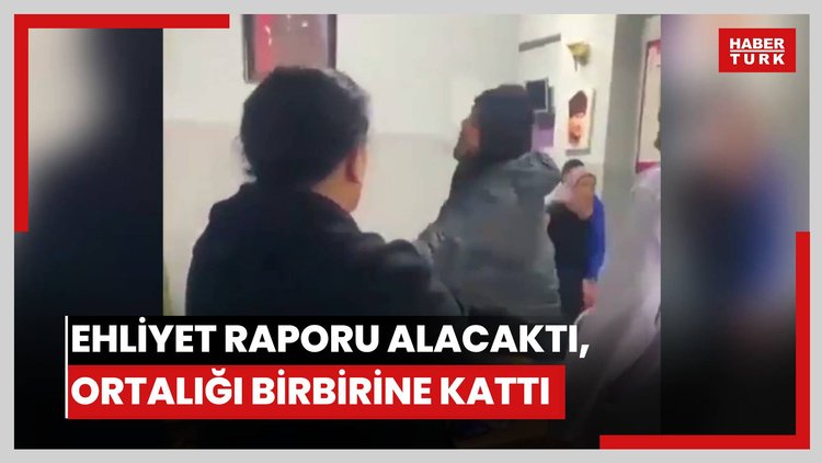 Ehliyet raporu alacaktı, ortalığı birbirine kattı