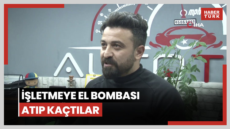 İşletmeye el bombası atıp kaçtılar