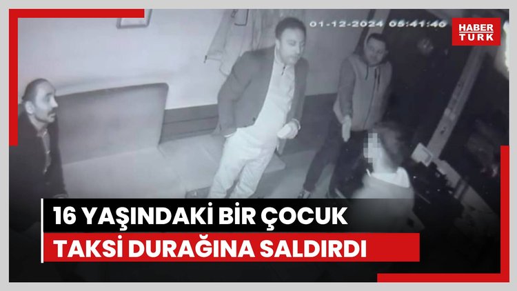 16 yaşındaki bir çocuk taksi durağına saldırdı