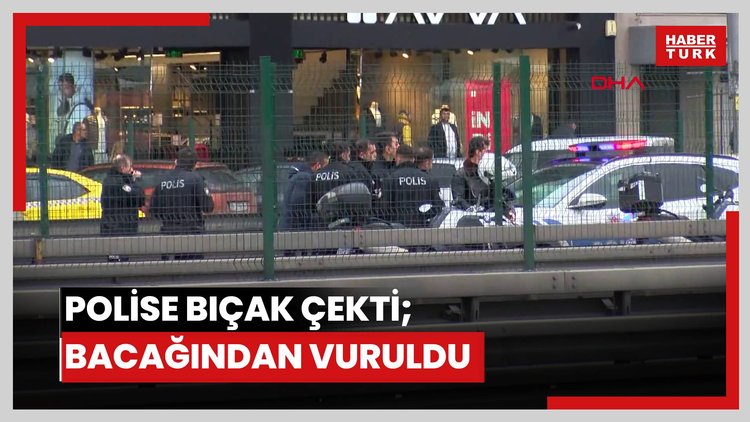 Bahçelievler'de polise bıçak çekti; bacağından vuruldu