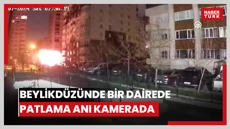 Beylikdüzünde bir dairede patlama meydana geldi, İşte patlama anı