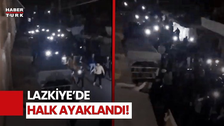 SON DAKİKA: Lazkiye'de Halk Ayaklandı! Esad Karşıtı Gösteri Düzenlendi