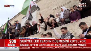 Suriyeliler Esad'ın düşmesini kutluyor