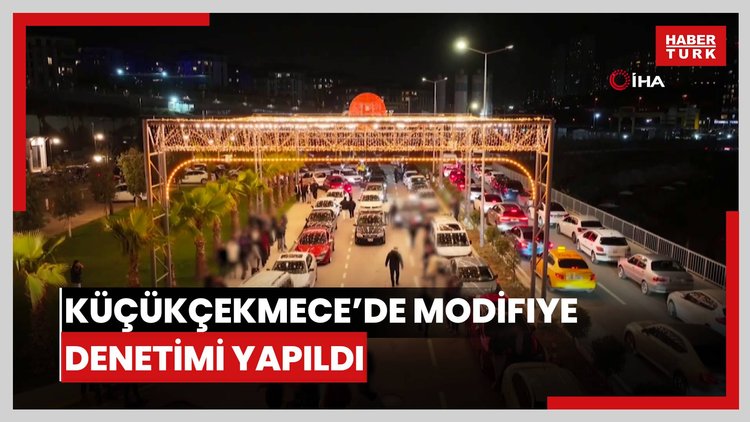 Küçükçekmece'de modifiye denetimi yapıldı: 40 araç trafikten men edildi
