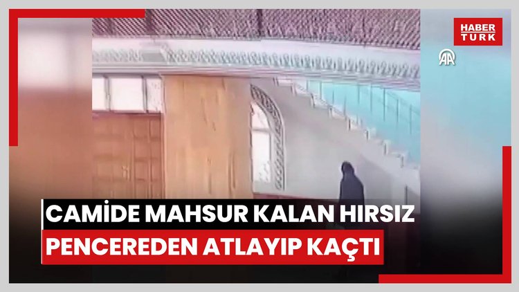 Camide mahsur kalan hırsızlık şüphelisi pencereden atlayıp kaçtı