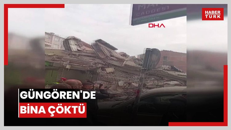 Güngören'de bina çöktü