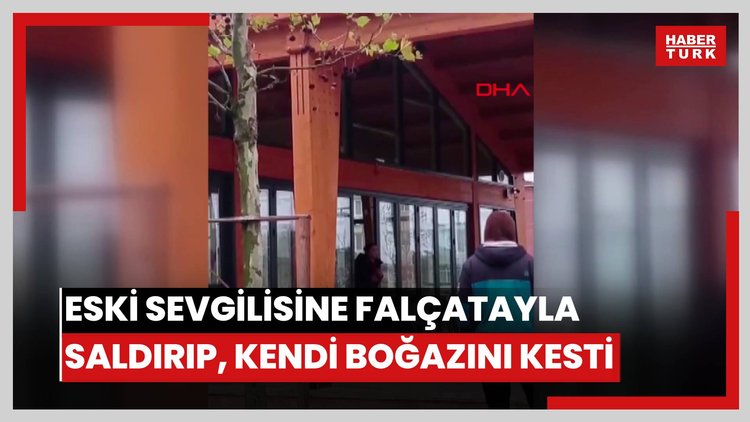 Fatih'te eski sevgilisine falçatayla saldırıp, kendi boğazını kesti
