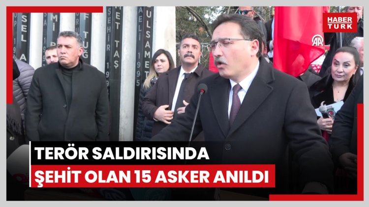 Terör saldırısında şehit olan 15 asker anıldı