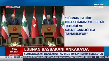 Cumhurbaşkanı Erdoğan, Mikati ile basın toplantısı düzenledi