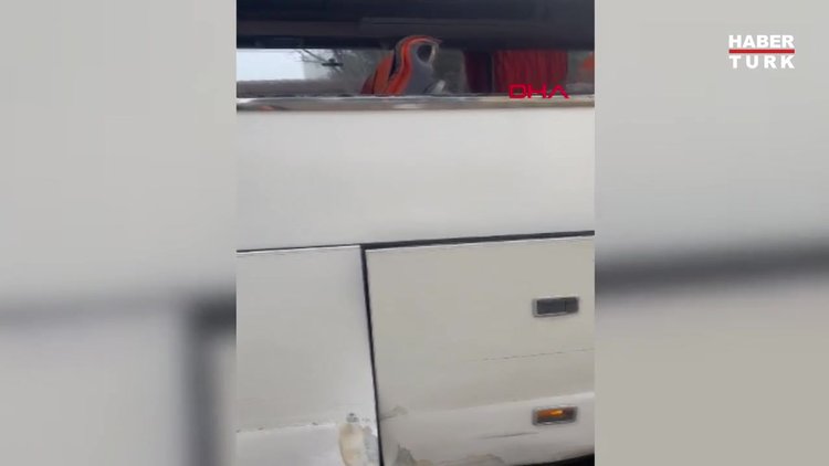 Kaçırdığı otobüsle park halindeki araçlara zarar verdi; yakalandı