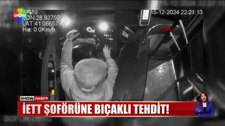 Otobüs şoförüne bıçak çekti!