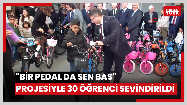 "Bir pedal da sen bas" projesiyle 30 öğrenci sevindirildi