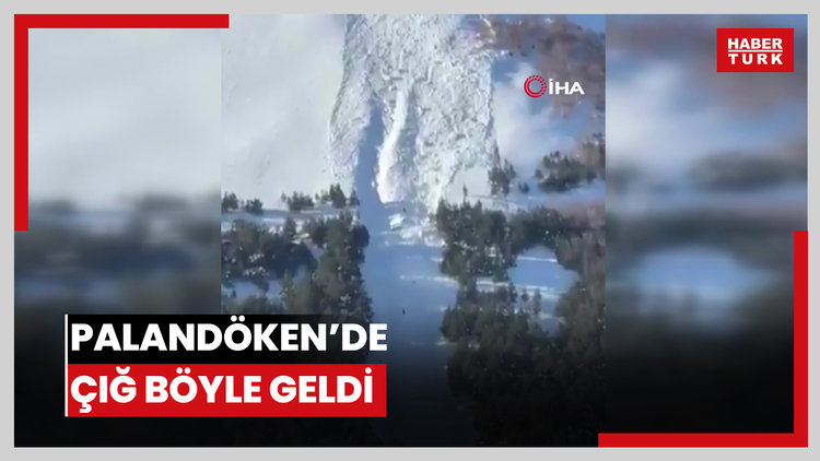 Palandöken'de çığ böyle geldi