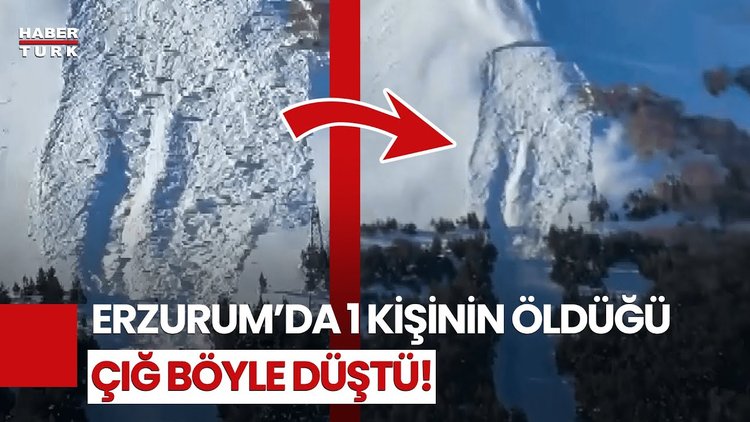 Palandöken’de 1 Kişinin Ölümüne Sebep Olan Çığ Düşme Anı Ortaya Çıktı!