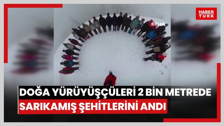 Doğa yürüyüşçüleri 2 bin metrede Sarıkamış şehitlerini andı