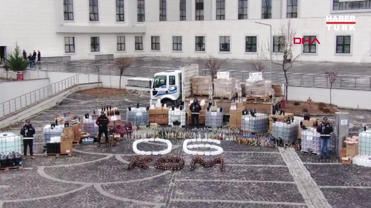 Ankara'da 'sahte içki' operasyonu; 40 milyon TL'lik ürün ele geçirildi, 1 tutuklama