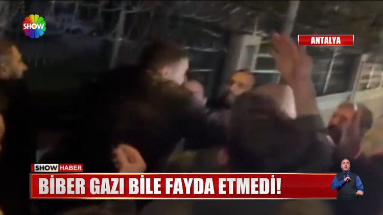 Uzayan kavgayı biber gazı bitirdi!