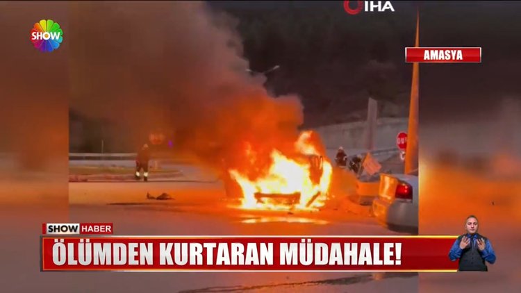 Yanan arabada can pazarı!