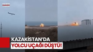 Son Dakika: Kazakistan'da Yolcu Uçağı Düştü! Düşme Anı Kamerada!