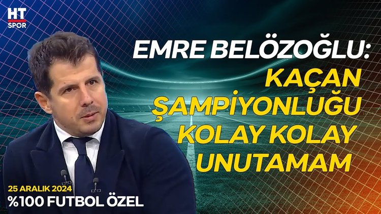 Emre Belözoğlu pandemi sezonu kaçan şampiyonlukta neler hissettiğini aktardı - %100 Futbol Özel