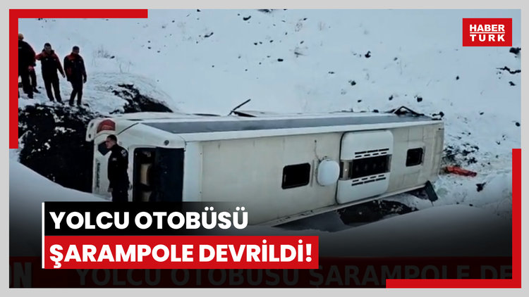 Yolcu otobüsü şarampole devrildi!