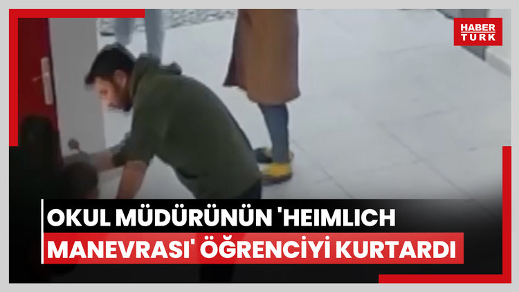 Okul müdürünün 'Heimlich manevrası' öğrenciyi kurtardı...O anlar kamerada