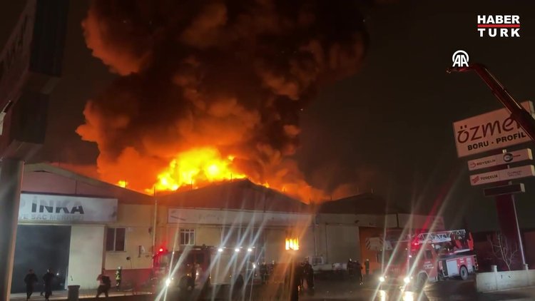 Kayseri'de fabrikada yangın çıktı