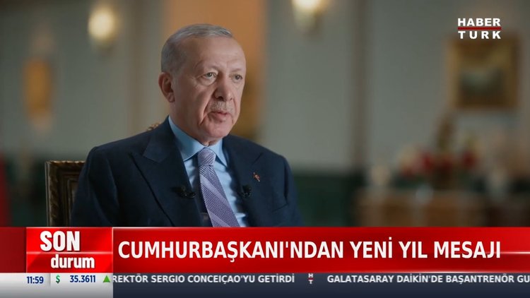 Cumhurbaşkanı Erdoğan'dan yeni yıl mesajı