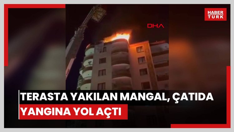 Diyarbakır'da terasta yakılan mangal, çatıda yangına yol açtı