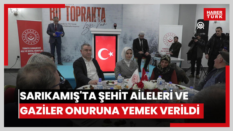 Sarıkamış'ta şehit aileleri ve gaziler onuruna yemek verildi