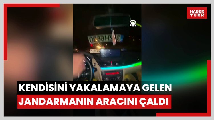 Kuzeninin otomobilini kaçıran zanlı kendisini yakalamaya gelen jandarmanın aracını çaldı