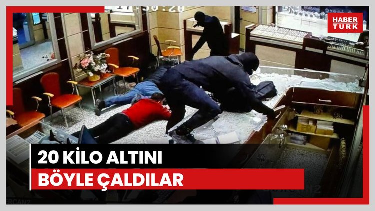 20 kilo altını böyle çaldılar