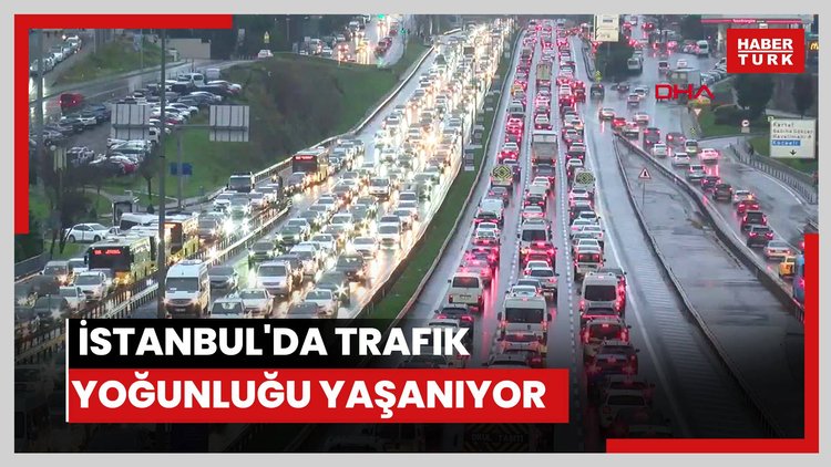 İstanbul'da trafik yoğunluğu yaşanıyor