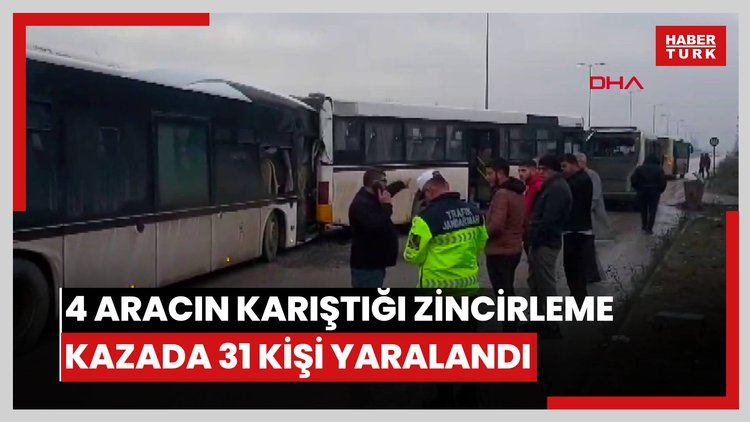 Ankara'da zincirleme trafik kazasında 26 kişi yaralandı