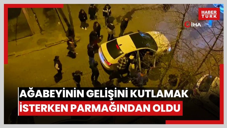 Cezaevinden çıkan ağabeyinin gelişini kutlamak isterken parmağından oldu
