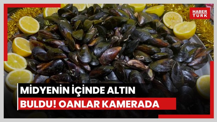 Midyenin içinden altın buldu!