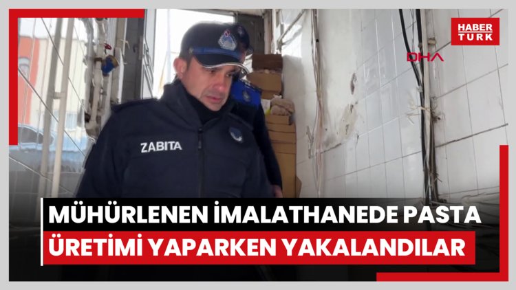 Avcılar'da 4 ay önce mühürlenen imalathanede pasta üretimi yaparken yakalandılar