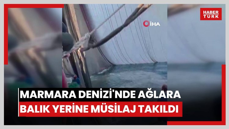 Marmara Denizi'nde ağlara balık yerine müsilaj takıldı, o böyle görüntülendi