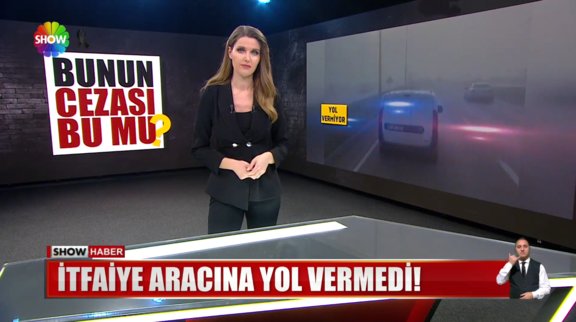 İtfaiye aracına yol vermedi!