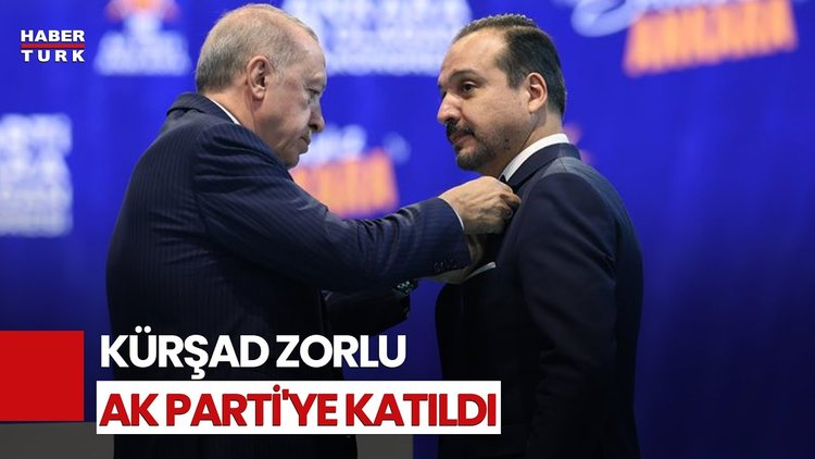 Cumhurbaşkanı Erdoğan, AK Parti'ye Katılan Kürşad Zorlu'ya Rozet Taktı