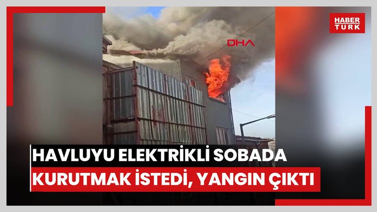 Beyoğlu'nda havluyu elektrikli sobada kurutmak istedi, yangın çıktı: Kendimde yanıyordum, son anda kurtuldum