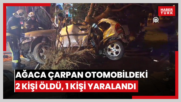 Denizli'de ağaca çarpan otomobildeki 2 kişi öldü, 1 kişi yaralandı