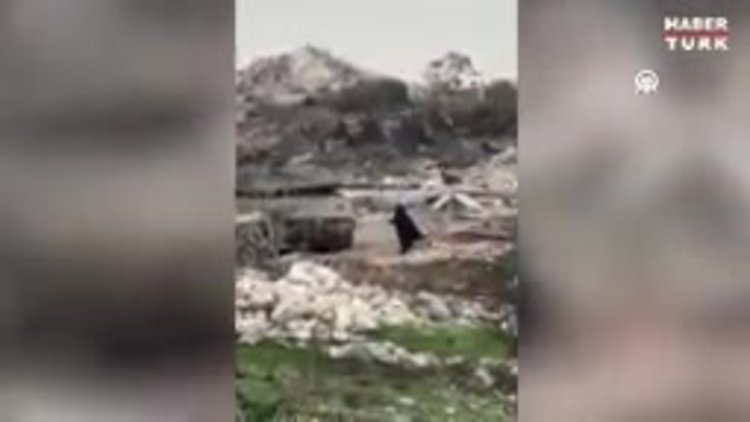 Lüblanlı kadın İsrail askerine meydan okudu