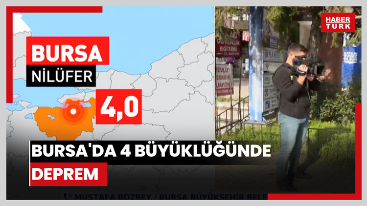 Bursa'da 4 büyüklüğünde deprem