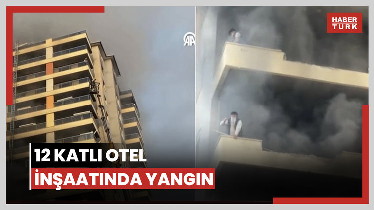 İşçiler yangında mahsur kaldı
