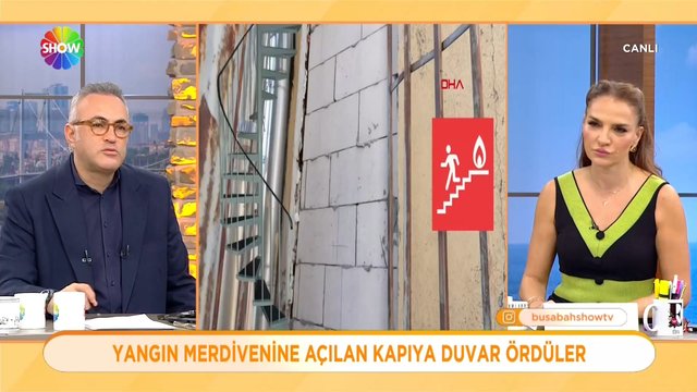 Yangın merdivenine açılan kapıya duvar ördüler!