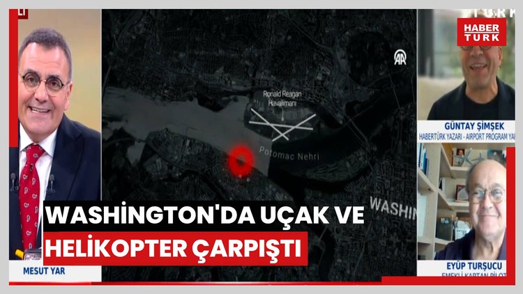 Washington'da uçak ve helikopter çarpıştı