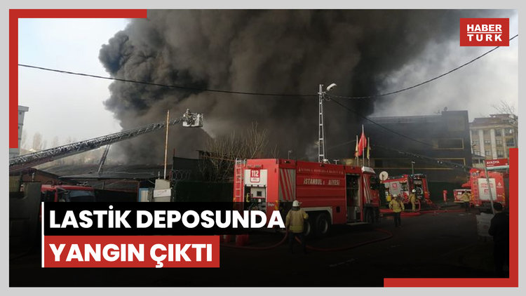 Lastik deposunda yangın