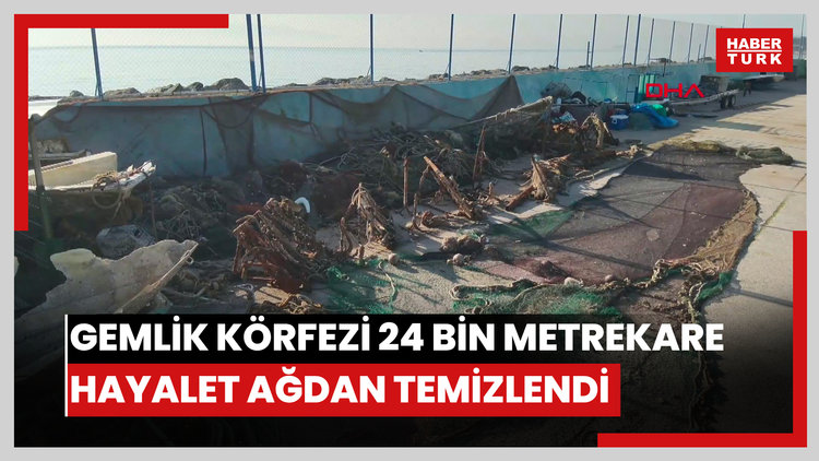 Gemlik Körfezi 24 bin metrekare hayalet ağdan temizlendi